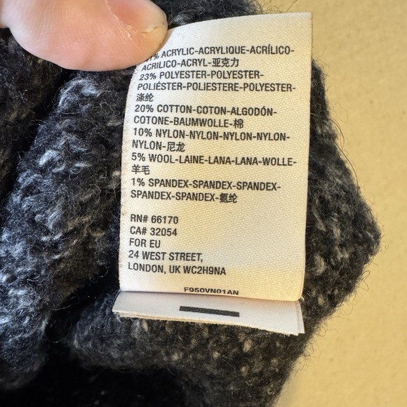 Anthropologie Maggie Sweater Bell Sleeve Oversized Boxy Black Women's Size Small - Picture 5 of 7